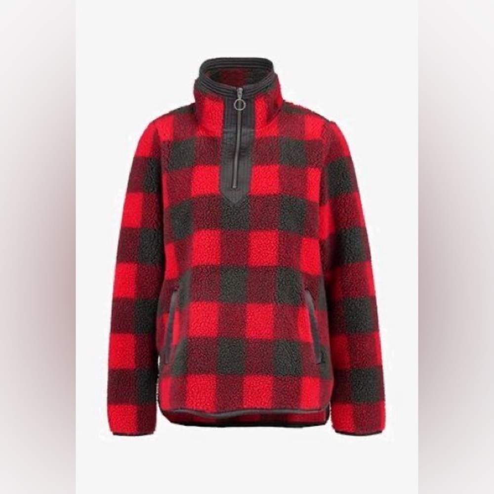 Abercrombie & Fitch 🖤❤️ Sherpa Half-Zip Pullover